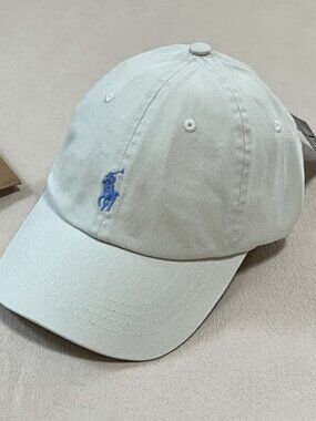 Ralph Lauren Pale Mint Baseball Cap with Blue Pony